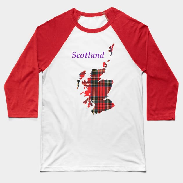 Royal Stewart Scotland Baseball T-Shirt by the kilt